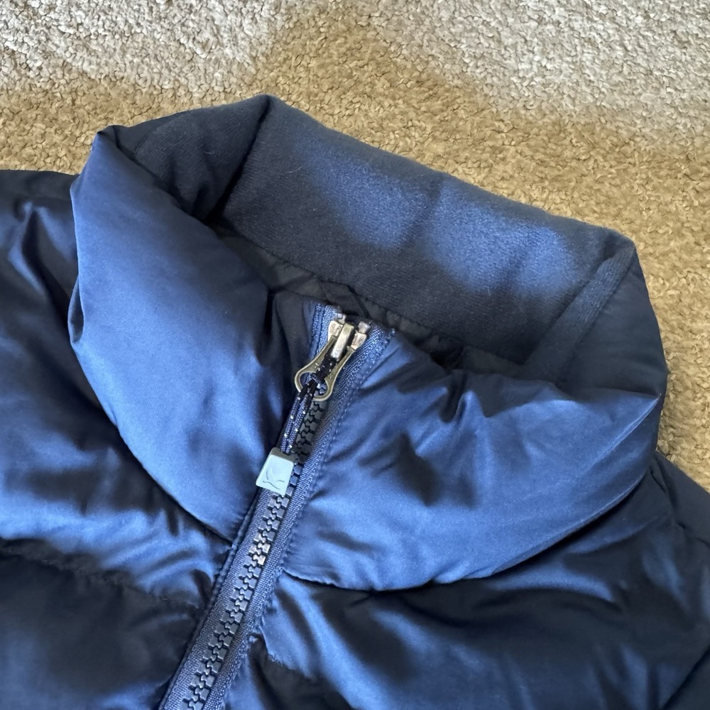 Eddie Bauer Vest Womens SMALL Navy Blue Down Full Zip Puffer Hiking Outdoors - Picture 4 of 6
